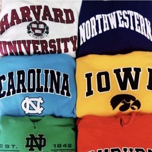 ISO!! College/university crew necks/sweatshirts